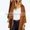 Suedette Fringed Chinese Kimono