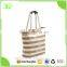 2016 Stripes Canvas Women Shopping Turkey Handbag wither Leather Twist Cotton Handle