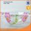 Elegant Glass Fruit Bowl With Flower Decal Unique Design