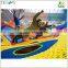 Optional colorful nylon rope hand crochet trampoline in kids indoor playground project