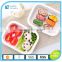 Ceramic food container,2 Compartments lunch food storage container,rectangle ceramic bento box