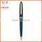 Cheap Custom Logo Metal Cap Action Blue Ink Ballpoint Pen With Gold Accents On Cap