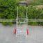 Folded shopping cart----Aluminum Alloy Frame with red wheel