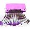 16 Pcs Professional Makeup Brush sets cosmetic brushes kit + Purple Leather Case,