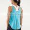 custom women's plain 95% cotton 5% spandex gym stringer singlet