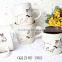 340cc new styles white ceramic cup and handpainted with color box for gift