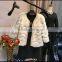 Ladies rabbit fur jackets wave stripes fur jackets decoration fur jacket KZ160056