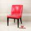 Red Faux leather chair with imitation leather upholstery with wooden frame YA5002