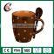 Hot sale creative customized coffee ceramic cup with spoon