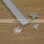 Surface Mounted 26mm Led Strip Aluminium Heat Sink For Double Row Strips