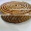 Braided Leather cords -Flat braided - 14 mm - Tan colour - 2pcs in a bunch packaging 2 mts