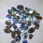 NATURAL LABRADORITE NICE FACETED CHECKERBORD AMAZING BLUE COLOR FIRE & GOOD QUALITY LOT