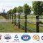 White/black steel horse paddock fence
