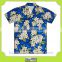 custom top quality cotton printed men's hawaii shirt