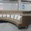 Italian Grey leather C shape sectional sofa set