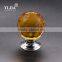 Honey Amber Fashionable Zinc Alloy Rhombohedral Glass Knob