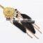 Latested Beautiful alloy lady feather necklace