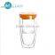 Portable double wall glass tea infuser bottle with tea strainer