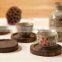 solid burn wood tray,round wood tray, tea-cup cushion