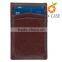 mens' RFID genuine cow bifold leather front-pocket money clip wallet