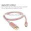 Genuine IOS9.3 MFI USB Cable for iPhone 6S Plus iPad iPod Nylon Wooven 120cm 2.4A High Speed Charge Data Sync ROCK for iPhone SE