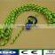 Supply 12mm 3-strand polyester tow rope with S.S hooks