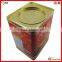 bule shoulder lid empty high quality custom tin box