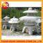 Small gray maru yukimi lantern decorative pagoda