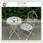 Folding outdoor small children metal table and chairs