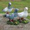 Resin bird figurines racing pigeon statues pigeon sculpture