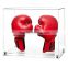 hot selling Clear Acrylic lucite Boxing Glove Display Case, perspex boxing glove show box with lid