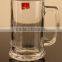 Custom design 350ml Glass beer cup with handle