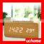 UCHOME 2017 Desk Digital Rectangular Wooden Clock With White Led Decoration