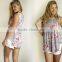 wholesale sublimation products 95% Rayon 5% Spandex Lightweight Floral Sleeveless Babydoll Tank Women Summer Blouses