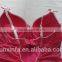 Red sexy lingerie with white slip lace slimming your nice body