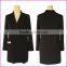 Women's winter worsted long coat with PU hemed new design casual coats