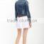 oem service korean style loose fancy short style denim jacket wholesale