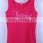 Wholesale sleeveless t shirt fashion womens custom Embroidery tank top manufacturer