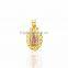 Three tone Plated unisex mother mary pendant