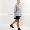 Women Oversized Boyfriends Ripped Sweatshirt Plain Grey Distressed Pullover Drop Shoulder