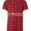 mens long line scotland plaid shirt 100 cotton shirt