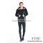 Men Patchwork leather Knitted jackets coat alpaca hooded sweater with zipper