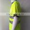 100% polyester pique fabric hi vis short sleeve custom safety T-shirt