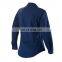 Custom navy blue mechanic safety shirt for women in factory work clothes american workwear safety shirts