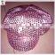 Pink Sequined Newsboy Cabbie Party Disco 70s Costume Hats HPC-0218