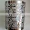 Custom Stainless steel etching candle lamp shades with black color plated