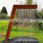 Rusty  metal corten steel gate design garden water fountains