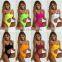 Bikini 2019 Women's Swimsuit Sexy Solid Color Sexy Gathered Irregular Bikini Maillot De Bain Trajes De Bano