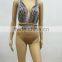 2016 Best Seller Hawaii Beach Bathing Suit High Waisted Push Up Bikini Deep V Sey Tie Dye Women Swim Suit Bandage Bikinis Khaki