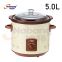 5.0L Multi Function Electric Slow Cooker with Ceramic inner Pot & high borosilicate glass lid
